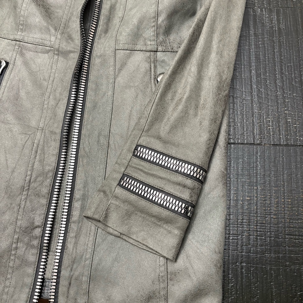 Joseph Ribkoff Charcoal Jacket with Zipper Accents - Picture 9 of 9